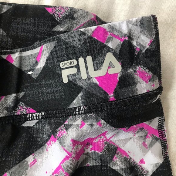 Fila Sport Black Pink High Rise Running Legging - Picture 4 of 6